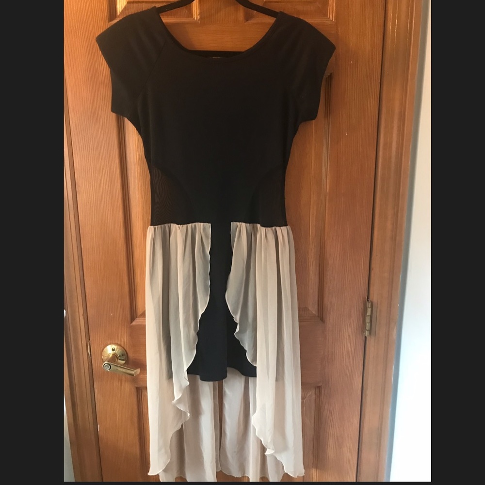 Gypsy Warrior mini dress with chiffon overlay